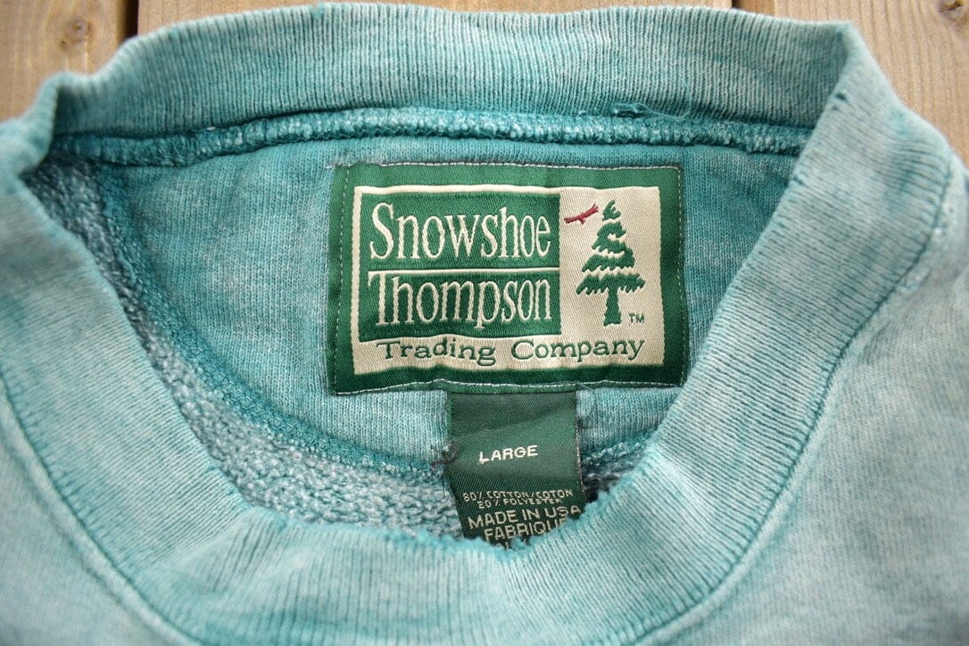Vintage 1990s American Sportsman Snowshoe Thompson Outdoorsman Crewneck Sweatshirt Men's Large from propervintagecanada