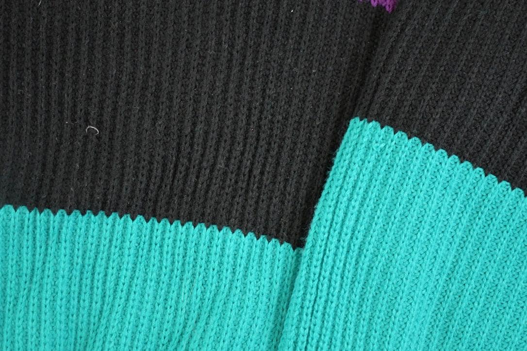 Vintage 1990s American Weekend Colour Block Knit Sweater Men's from propervintagecanada