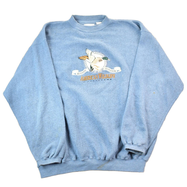 Vintage 1990s American Wildlife Outfitters Crewneck Sweatshirt Men's XL from propervintagecanada