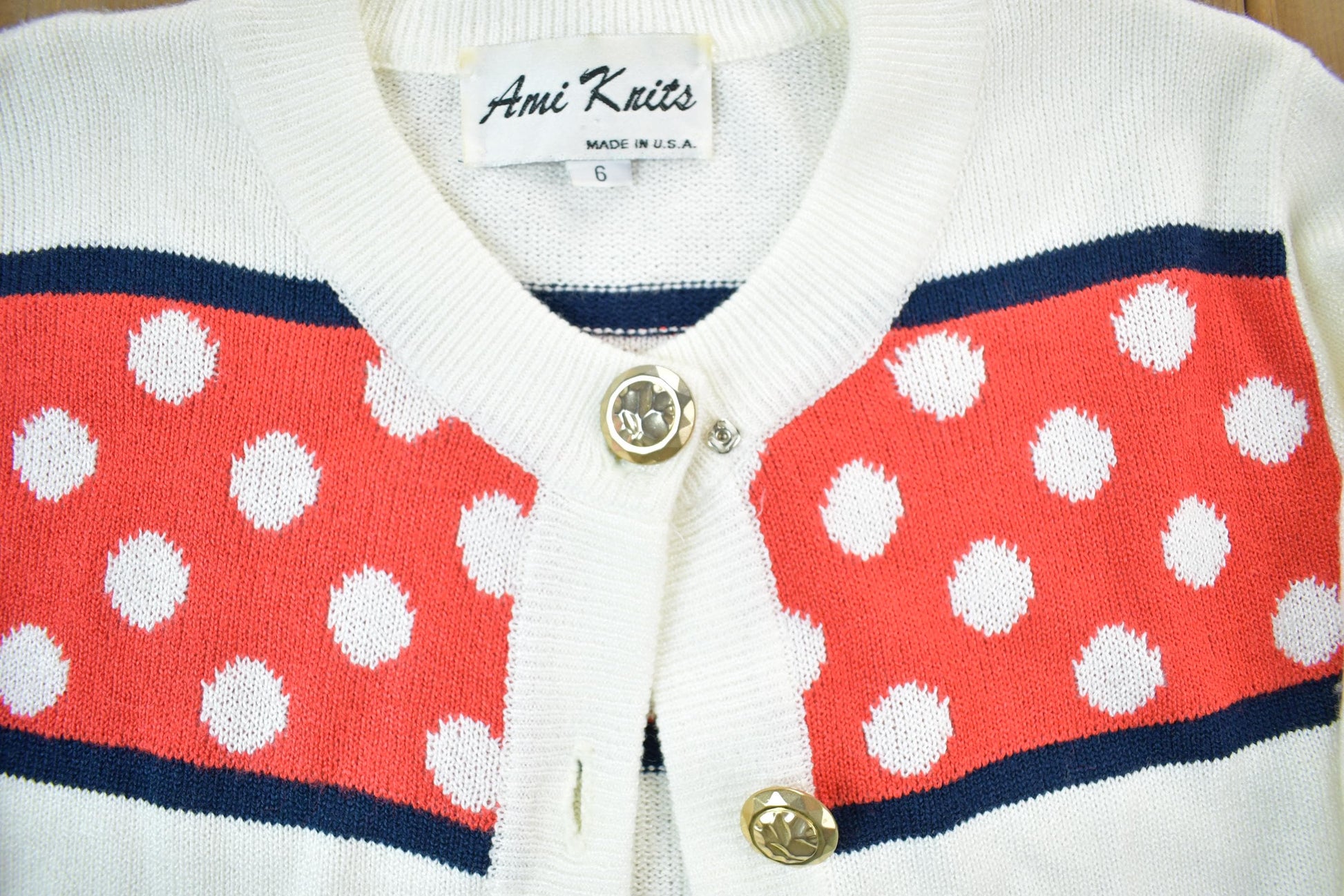 Vintage 1990s Ami Knits Knitted Button Up Sweater Men's Large from propervintagecanada