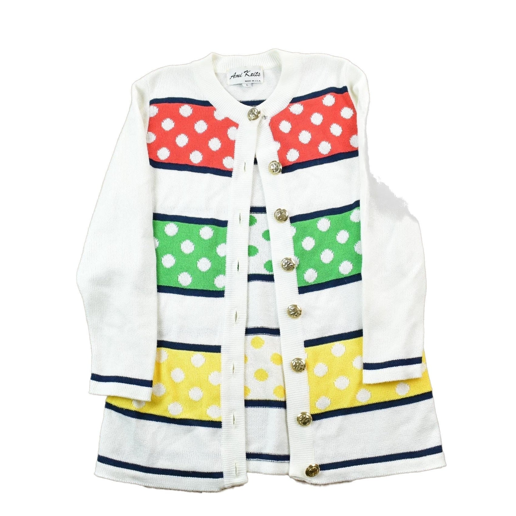 Vintage 1990s Ami Knits Knitted Button Up Sweater Men's Large from propervintagecanada