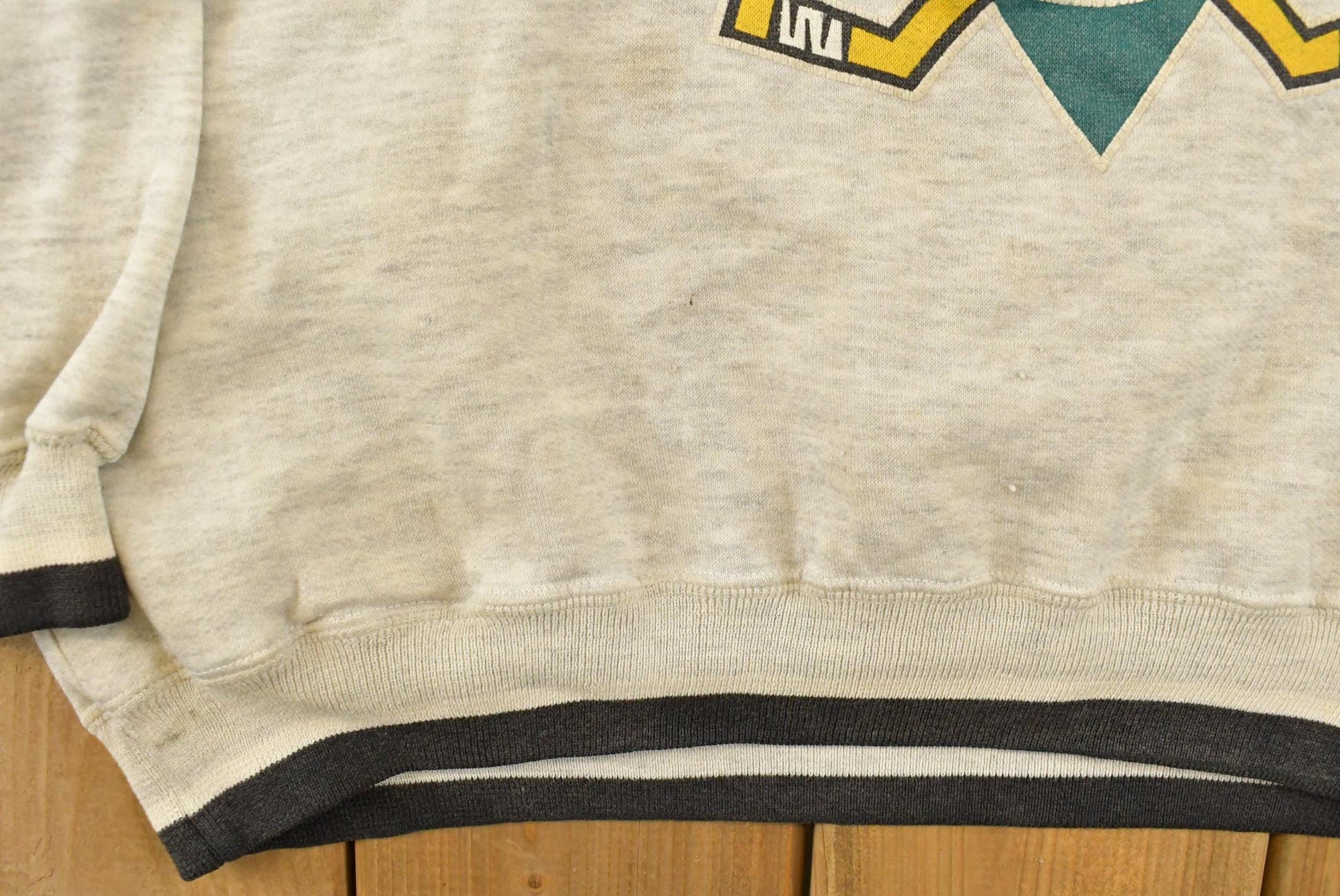 Vintage 1990s Anaheim Mighty Ducks NHL Hockey Hoodie Sweatshirt Men's Large from propervintagecanada