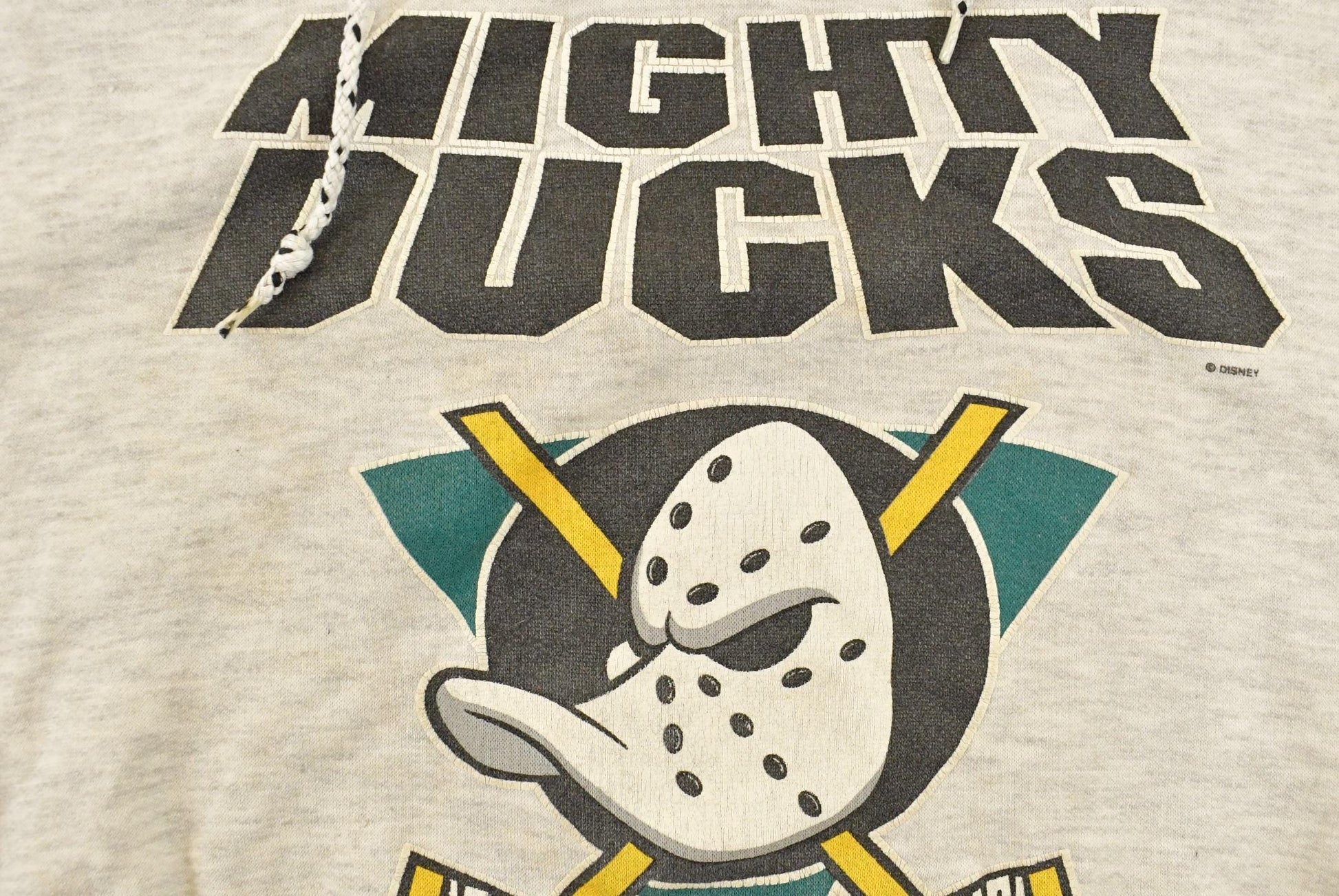 Vintage 1990s Anaheim Mighty Ducks NHL Hockey Hoodie Sweatshirt Men's Large from propervintagecanada