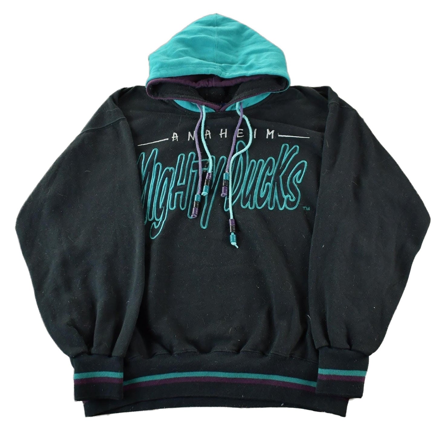 Vintage 1990s Anaheim Mighty Ducks NHL Hockey Hoodie Sweatshirt Men's XL from propervintagecanada