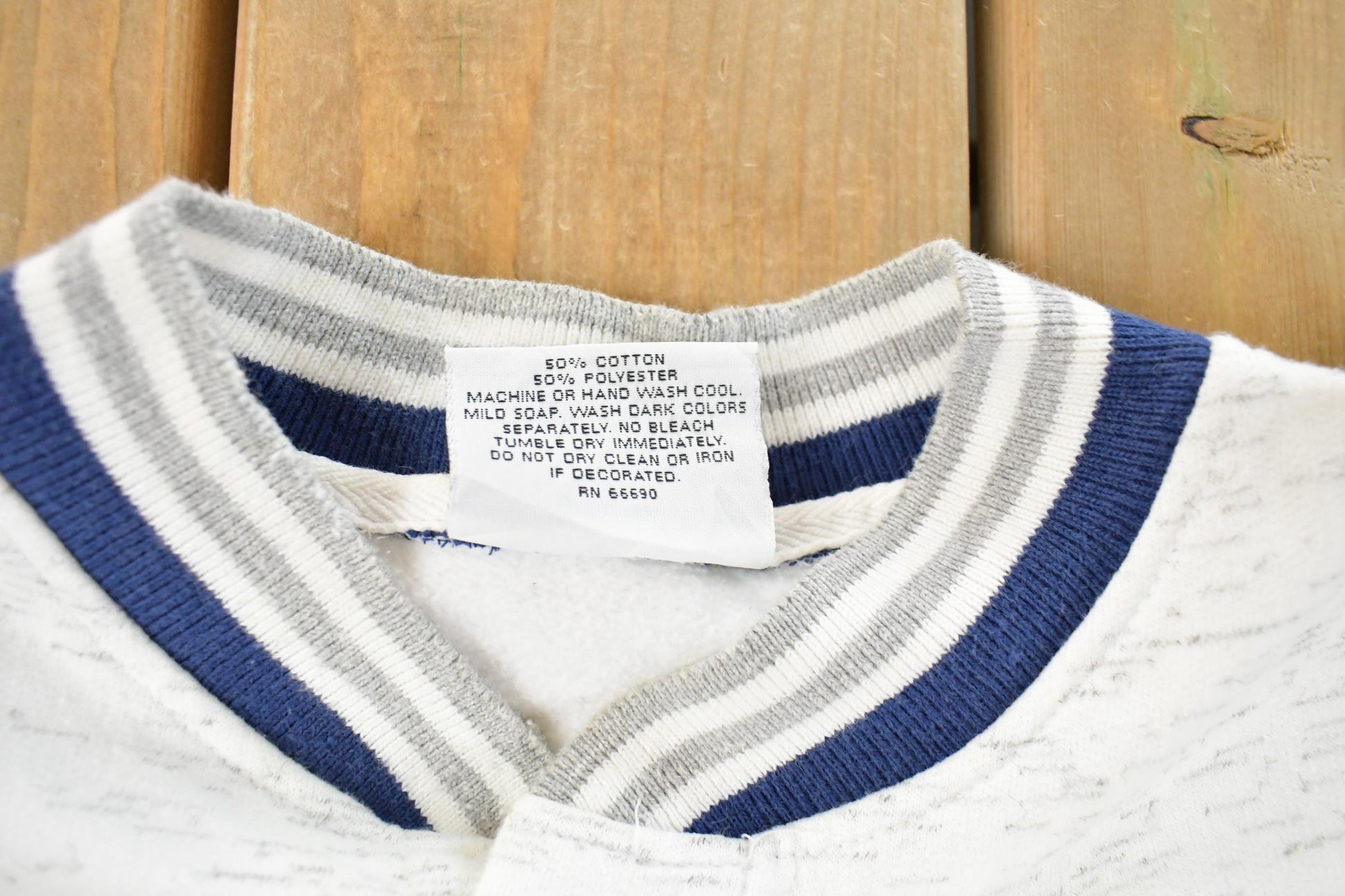 Vintage 1990s Anchor Sailing Henley Crewneck Sweatshirt Men's Medium from propervintagecanada
