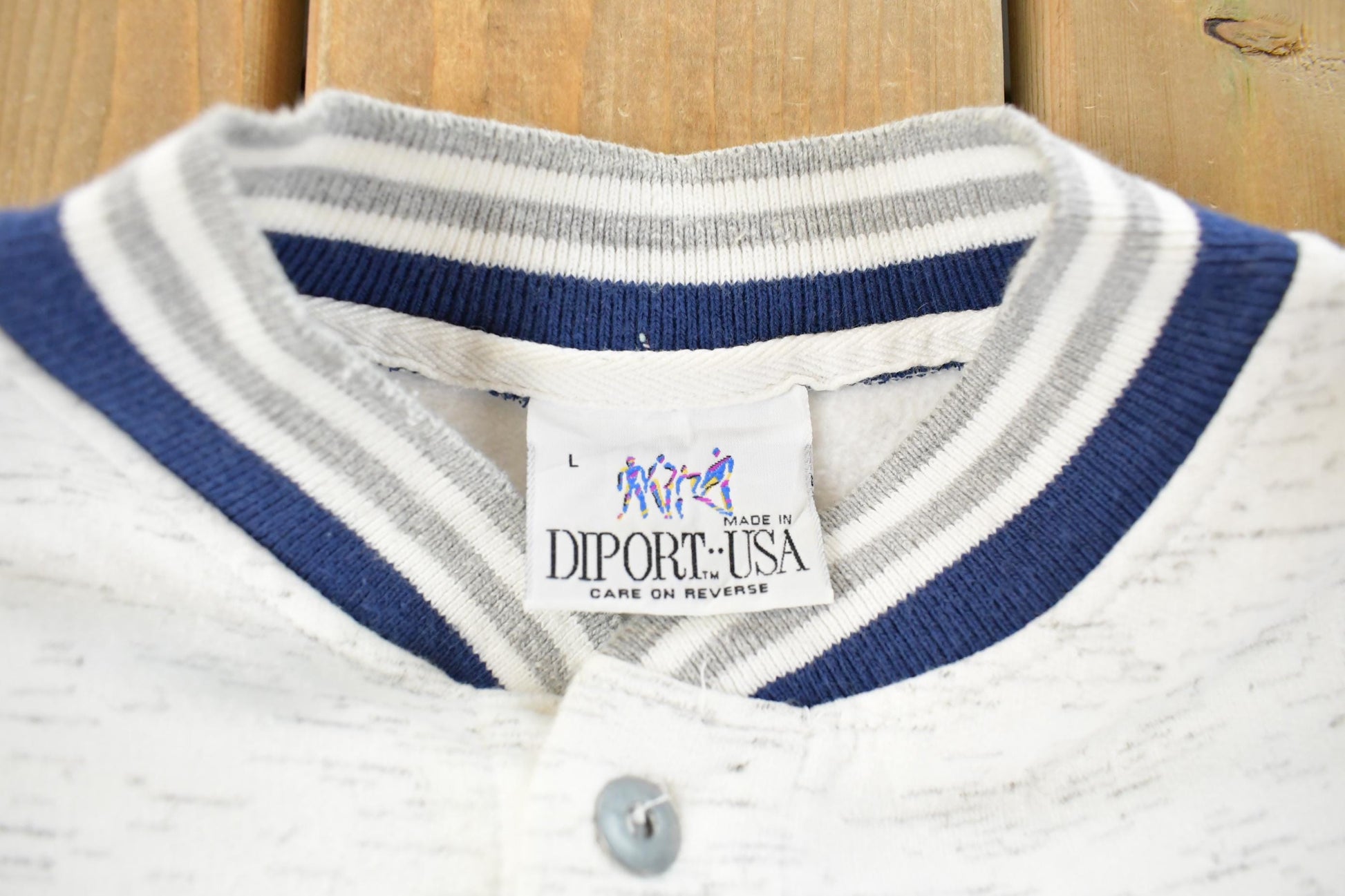 Vintage 1990s Anchor Sailing Henley Crewneck Sweatshirt Men's Medium from propervintagecanada