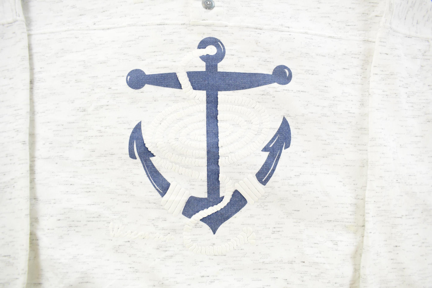 Vintage 1990s Anchor Sailing Henley Crewneck Sweatshirt Men's Medium from propervintagecanada
