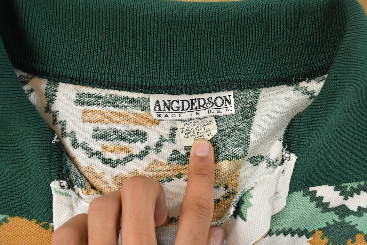 Vintage 1990s Angderson Golf Polo Shirt Men's XL Short Boxy from propervintagecanada