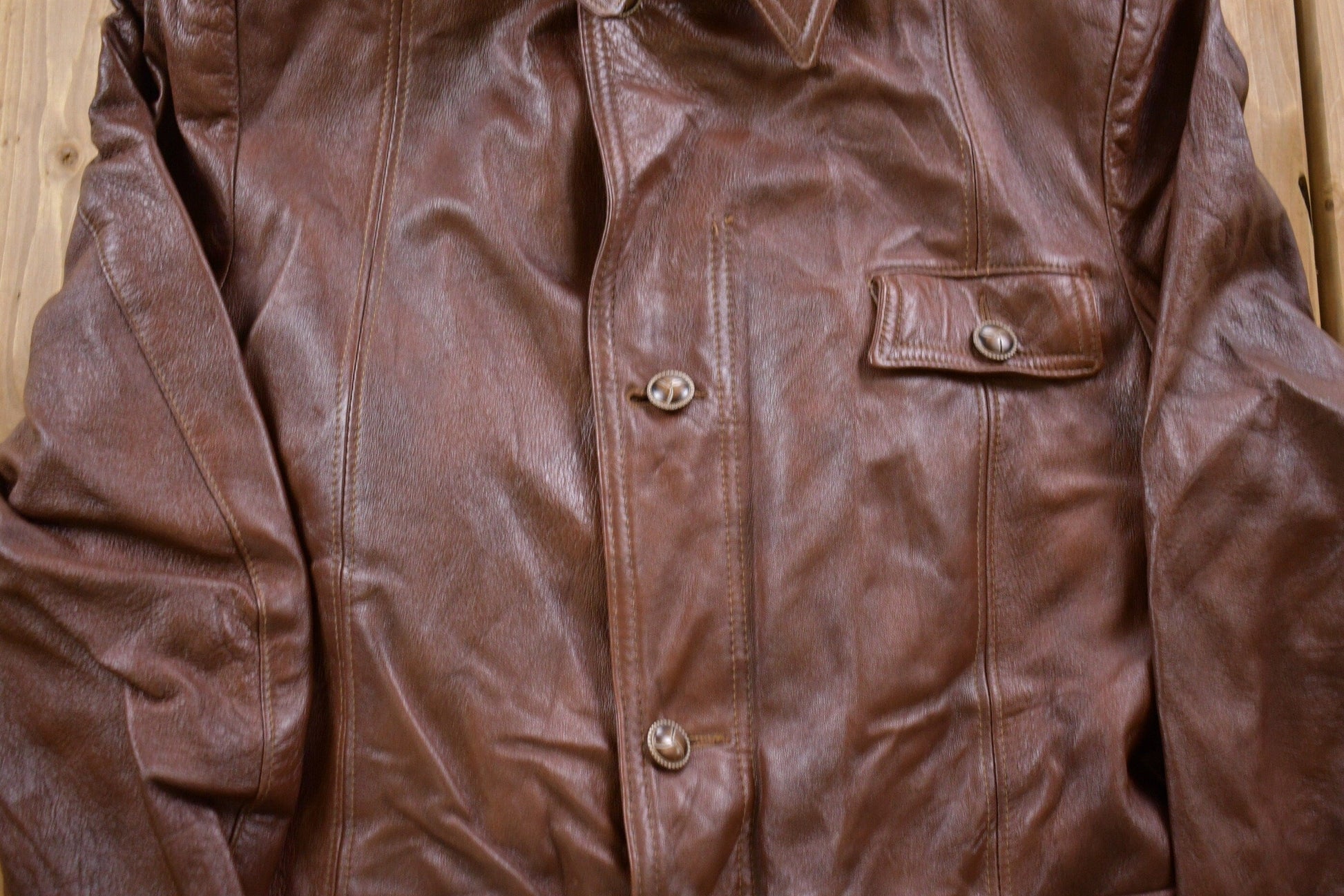 Vintage 1990s Angel Skin By Grais Leather Jacket Men's Medium from propervintagecanada