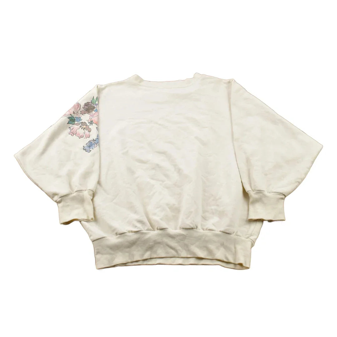 Vintage 1990s Angie Strauss Floral Theme Crewneck Sweater Women's S from propervintagecanada