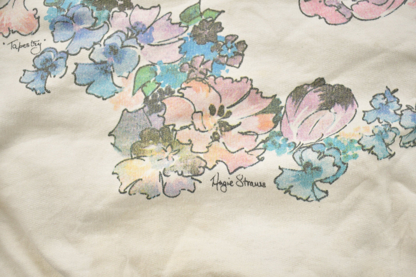 Vintage 1990s Angie Strauss Floral Theme Crewneck Sweater Women's S from propervintagecanada
