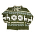 Vintage 1990s Animal Theme Aztec Pattern Knitted Button Up Sweater Men&