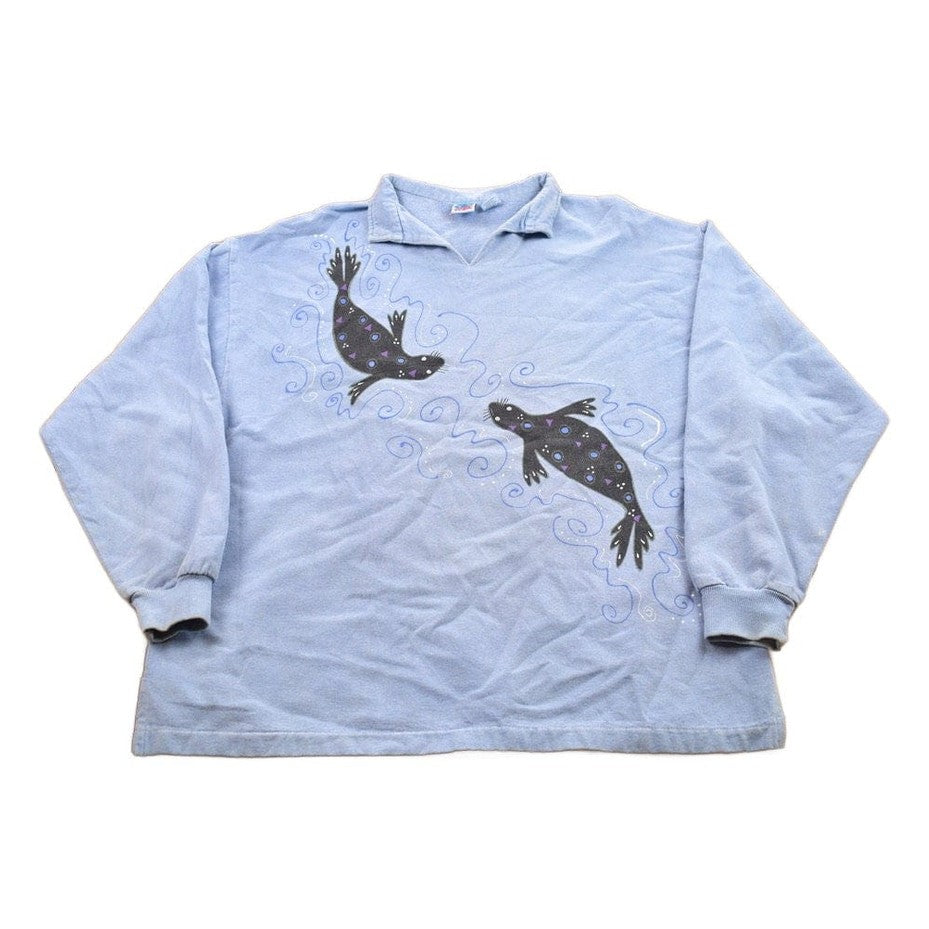 Vintage 1990s Animal Theme Sweater Men's XL from propervintagecanada