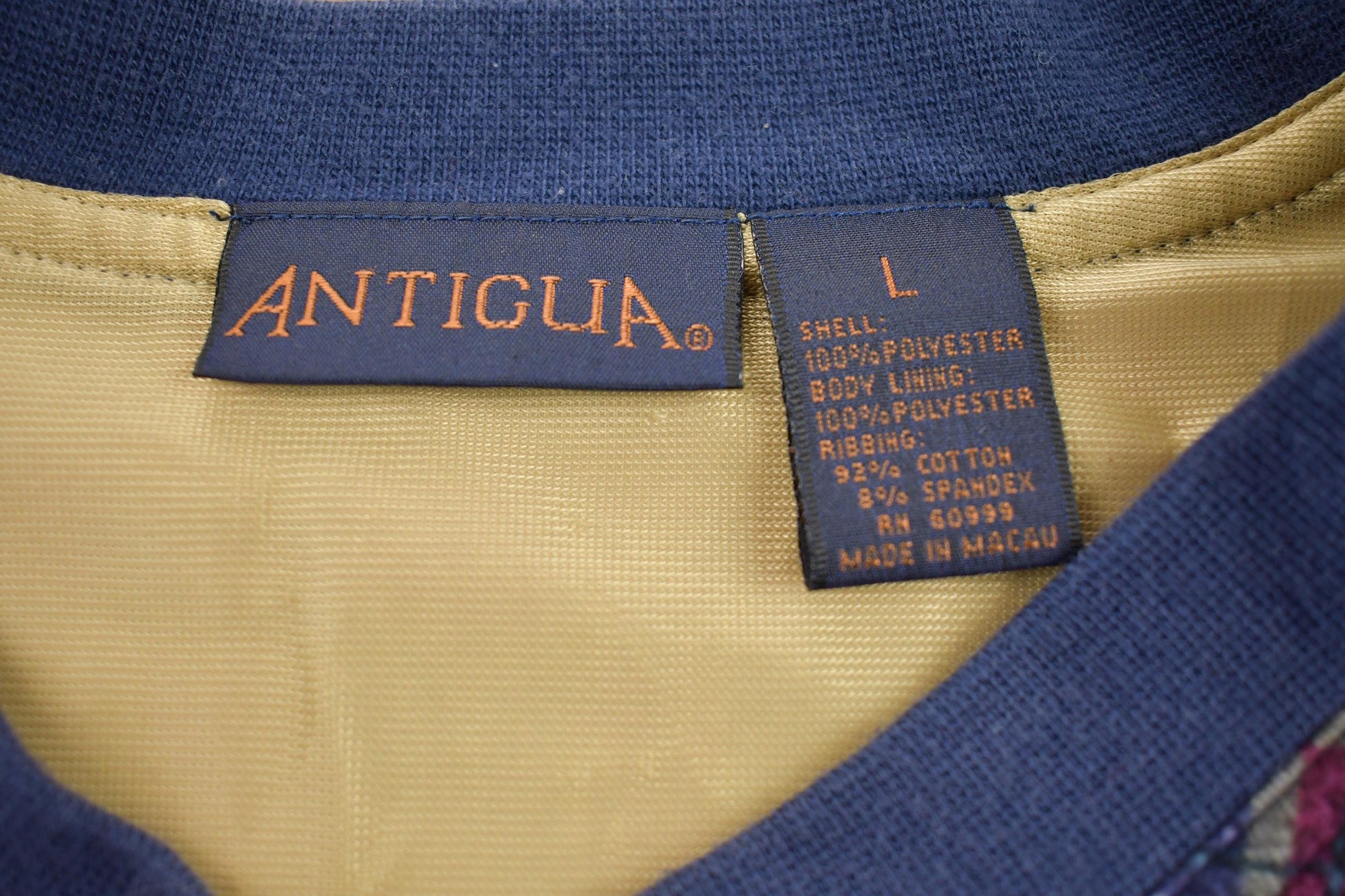 Vintage 1990s ANTIGUA V-Neck Fleece Sweater Men's Large from propervintagecanada