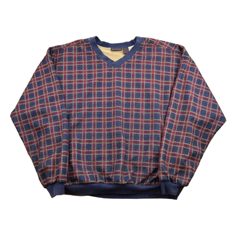 Vintage 1990s ANTIGUA V-Neck Fleece Sweater Men's Large from propervintagecanada