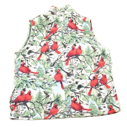 Vintage 1990s AOP Cardinal Fleece Outdoorsman Sweater Vest Womens XL from propervintagecanada