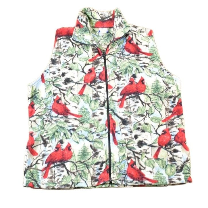 Vintage 1990s AOP Cardinal Fleece Outdoorsman Sweater Vest Womens XL from propervintagecanada