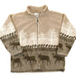 Vintage 1990s AOP Moose Fleece Outdoorsman Sweater Men's L from propervintagecanada