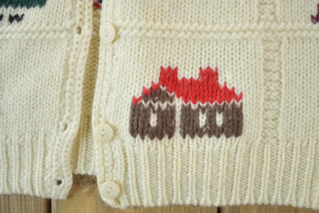 Vintage 1990s AOP Susan Bristol Wool Knit Abstract Pattern Crewneck Sweater Vest Women's S from propervintagecanada