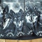 Vintage 1990s AOP Wolves Fleece Outdoorsman Hooded Zip Up Sweater Men's Large from propervintagecanada