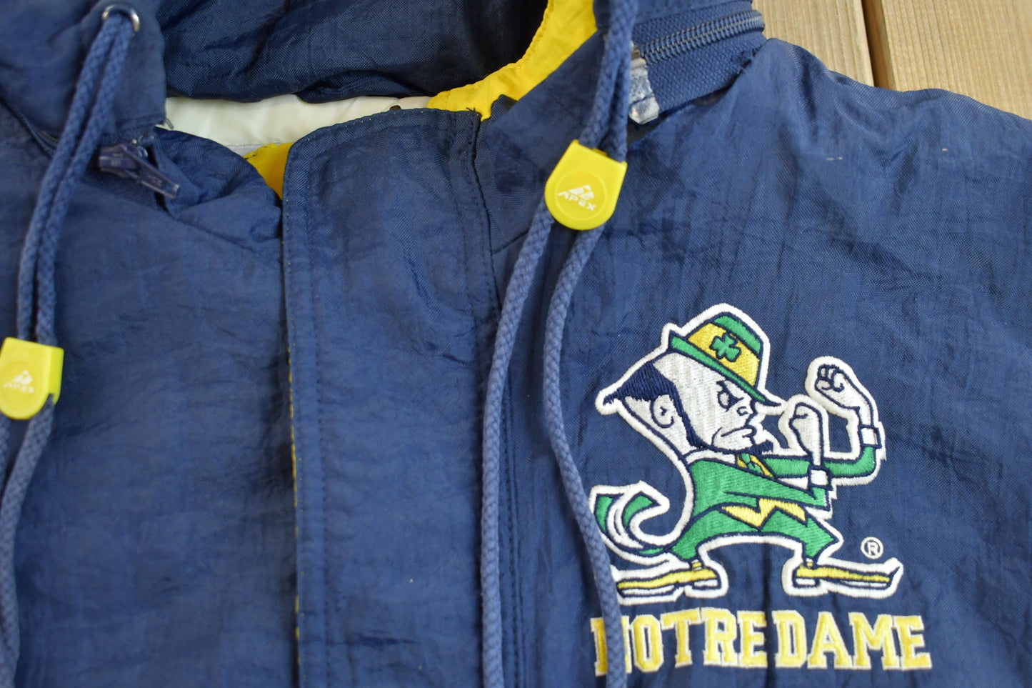 Vintage 1990s Apex One University of Notre Dame Fighting Irish Collegiate Puffer Jacket Men's 3XL from propervintagecanada