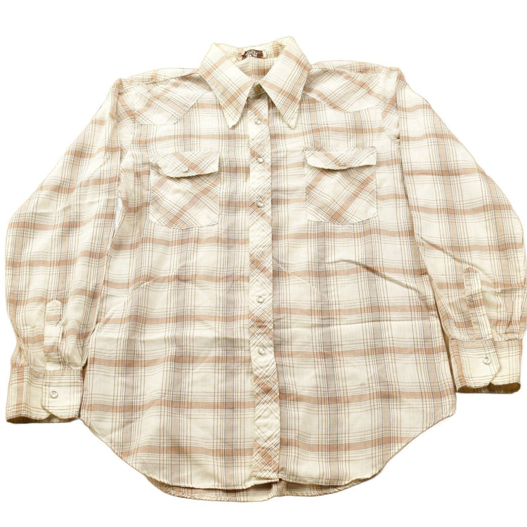 Vintage 1990s Apple Bee Plaid Western Flannel Button Up Shirt Men's M from propervintagecanada