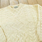Vintage 1990s Aran Crafts 100% Wool 3D Cable Knit Sweater Mens L from propervintagecanada