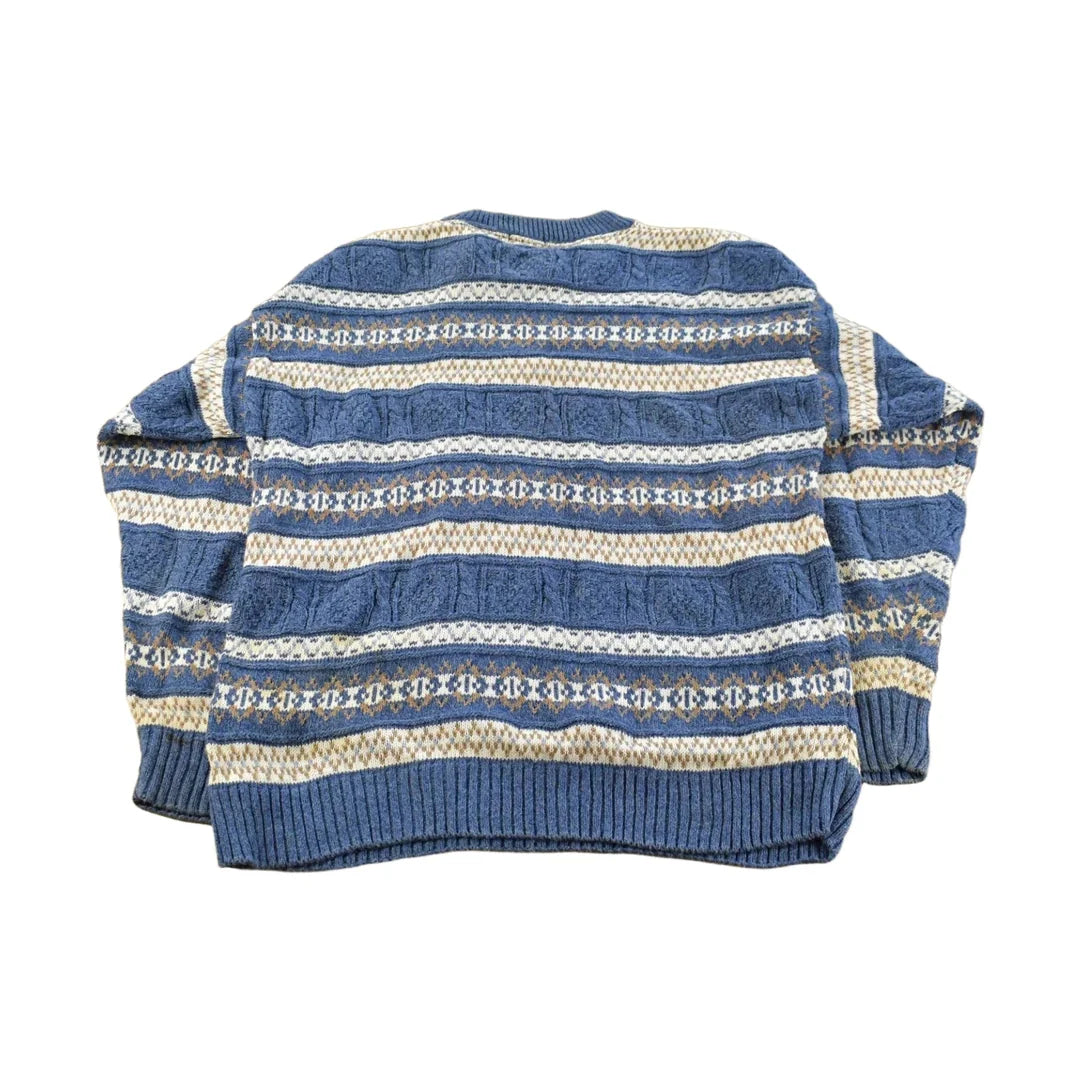 Vintage 1990s Arcadia Knit Crewneck Sweater Men's Medium from propervintagecanada