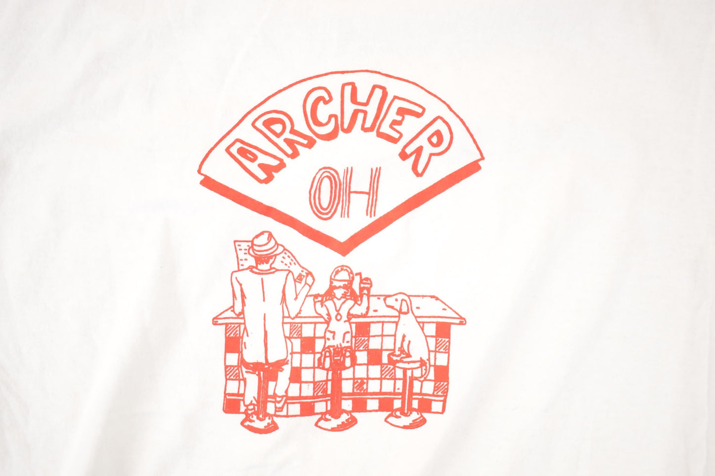Vintage 1990s Archer Ohio Diner Souvenir Travel Ringer T-Shirt Men's M from propervintagecanada