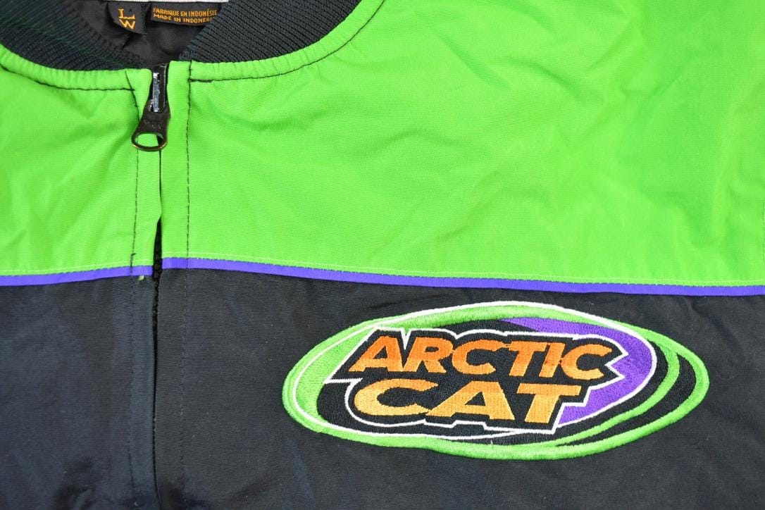 Vintage 1990s Arctic Cat Kids Snowmobile Racing Jacket Youth Large from propervintagecanada
