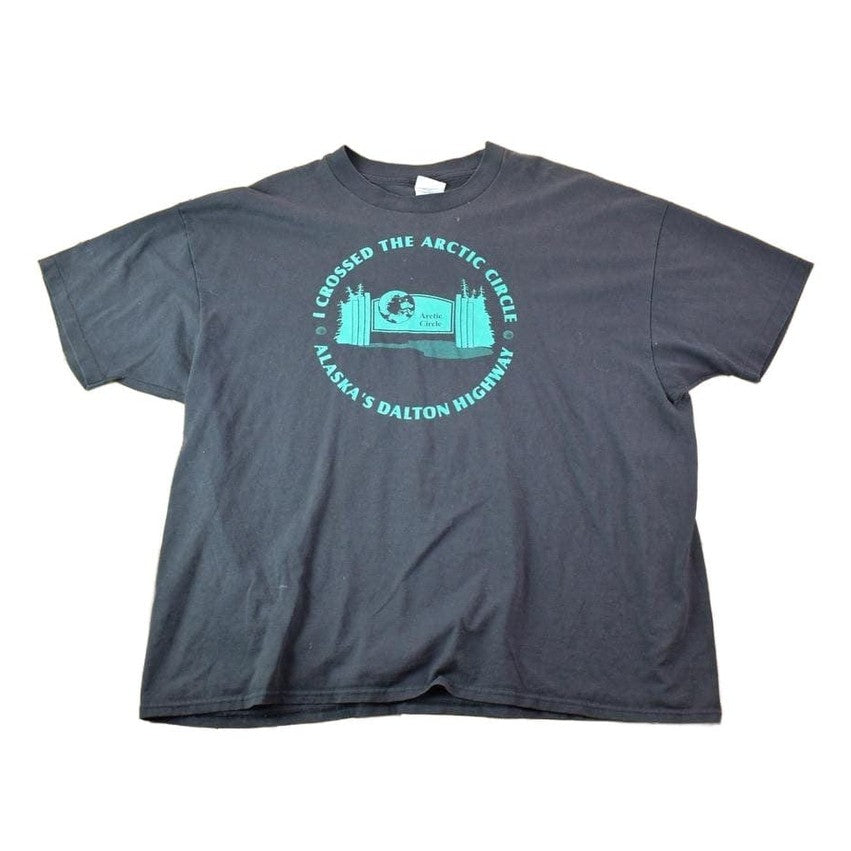 Vintage 1990s Arctic Circle Souvenir Single Stitch Graphic Print T-Shirt Made In USA Men's XL from propervintagecanada