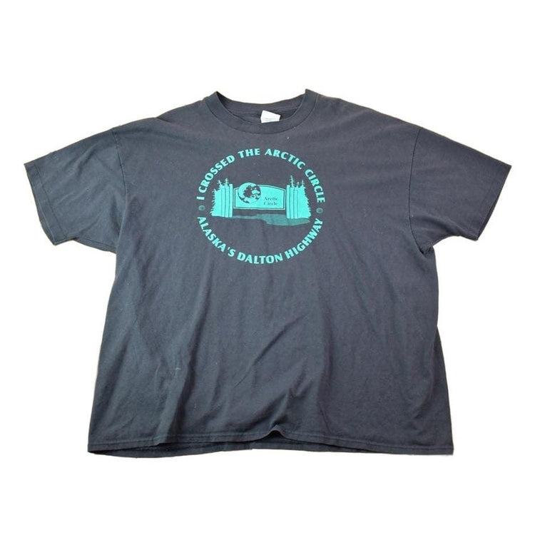 Vintage 1990s Arctic Circle Souvenir Single Stitch Graphic Print T-Shirt Made In USA Men's XL from propervintagecanada