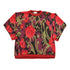 Vintage 1990s Arielle Abstract Rose Theme Knitted Crewneck Sweater Men&