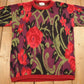 Vintage 1990s Arielle Abstract Rose Theme Knitted Crewneck Sweater Men's Medium from propervintagecanada
