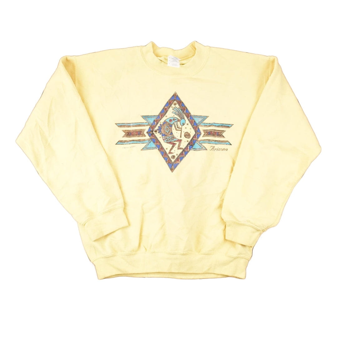 Vintage 1990s Arizona Aztec Graphic Print Crewneck Sweatshirt Men's M from propervintagecanada
