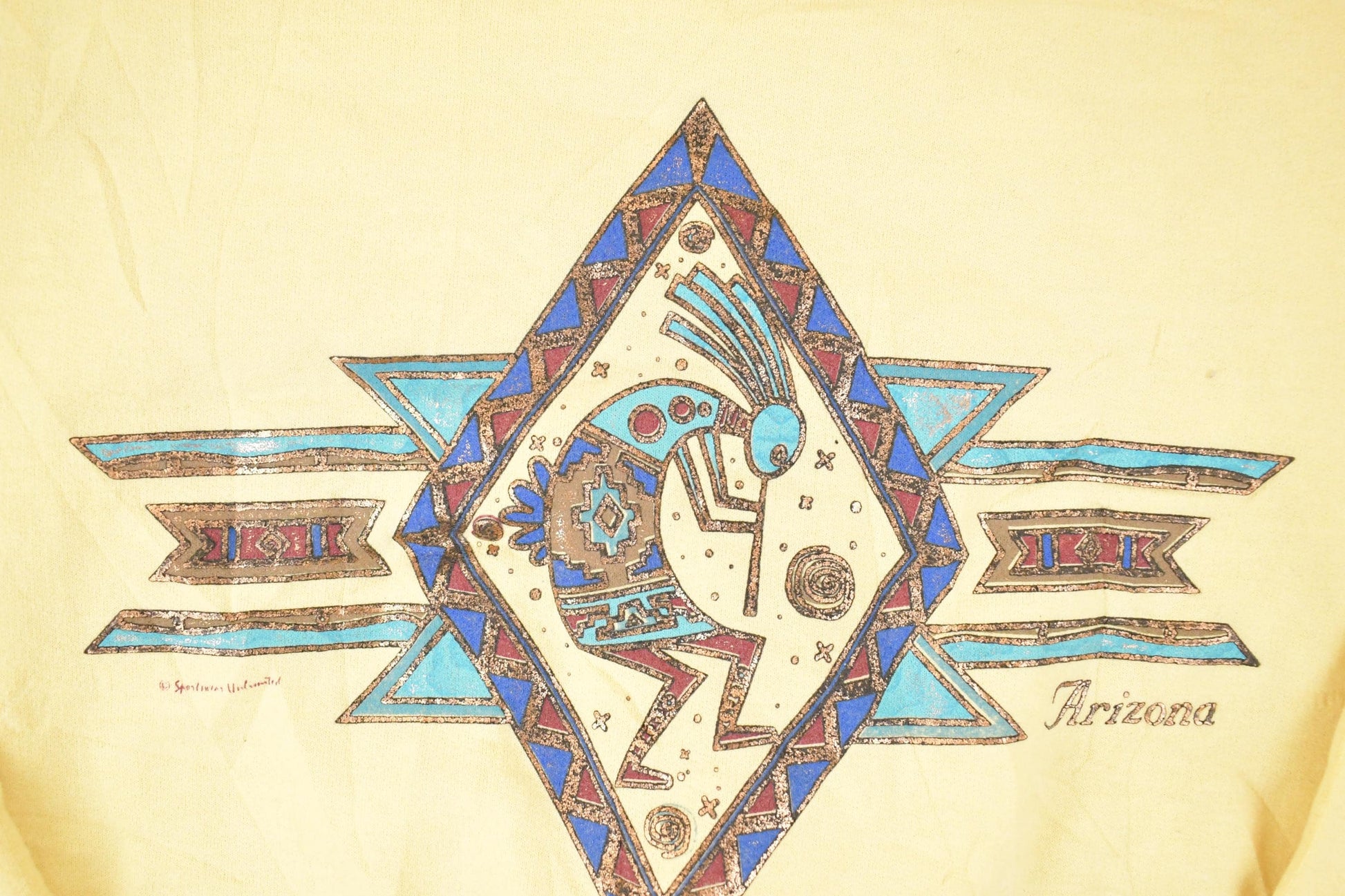 Vintage 1990s Arizona Aztec Graphic Print Crewneck Sweatshirt Men's M from propervintagecanada