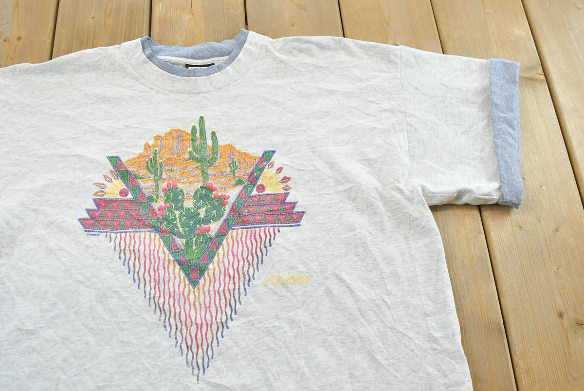 Vintage 1990s Arizona Desert Plants T-Shirt Men's L from propervintagecanada