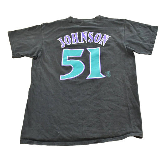 Vintage 1990s Arizona Diamondbacks Randy Johnson MLB Baseball T-Shirt Men's L from propervintagecanada