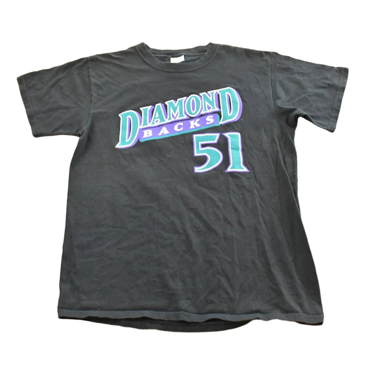 Vintage 1990s Arizona Diamondbacks Randy Johnson MLB Baseball T-Shirt Men's L from propervintagecanada
