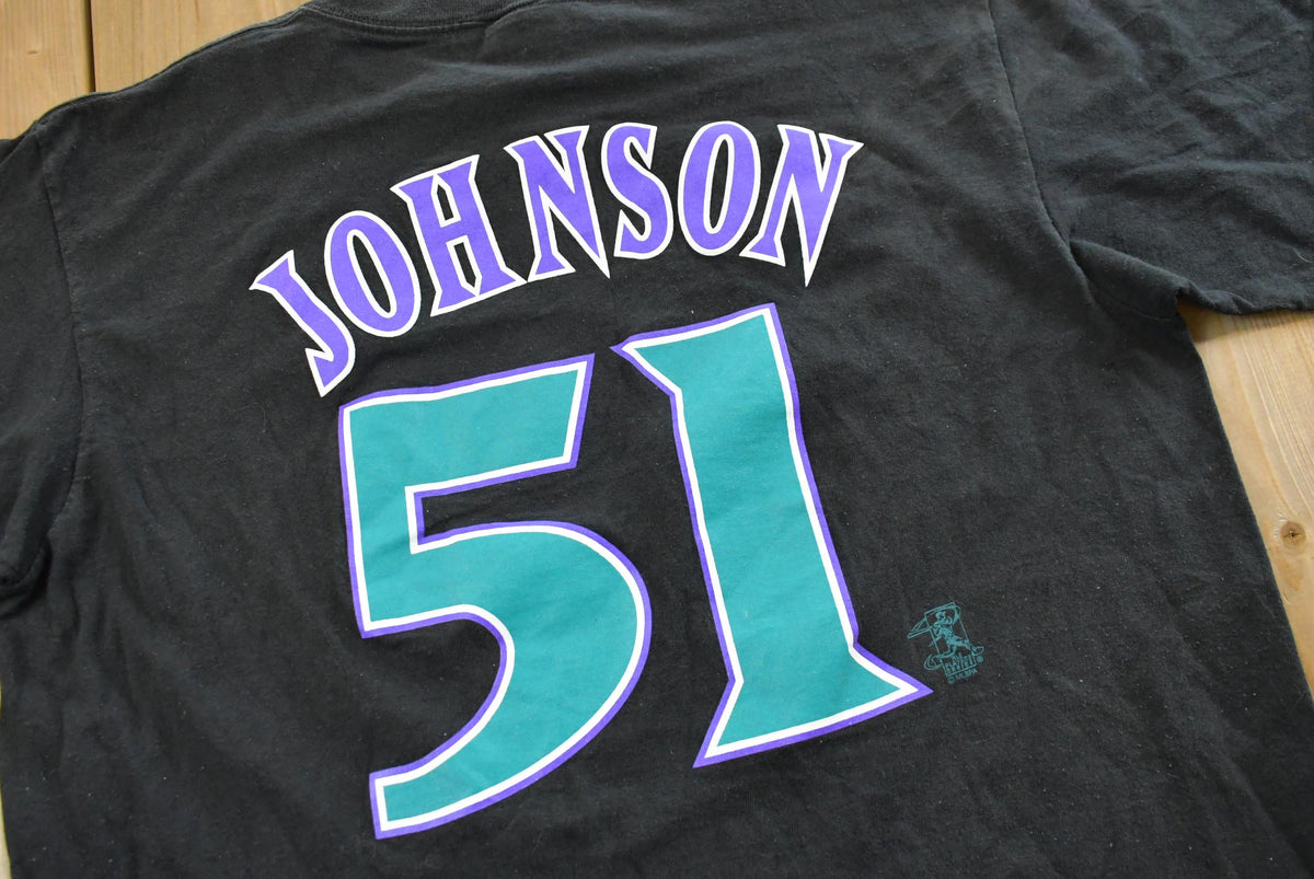 Vintage 1990s Arizona Diamondbacks Randy Johnson MLB Baseball T-Shirt Men's L from propervintagecanada