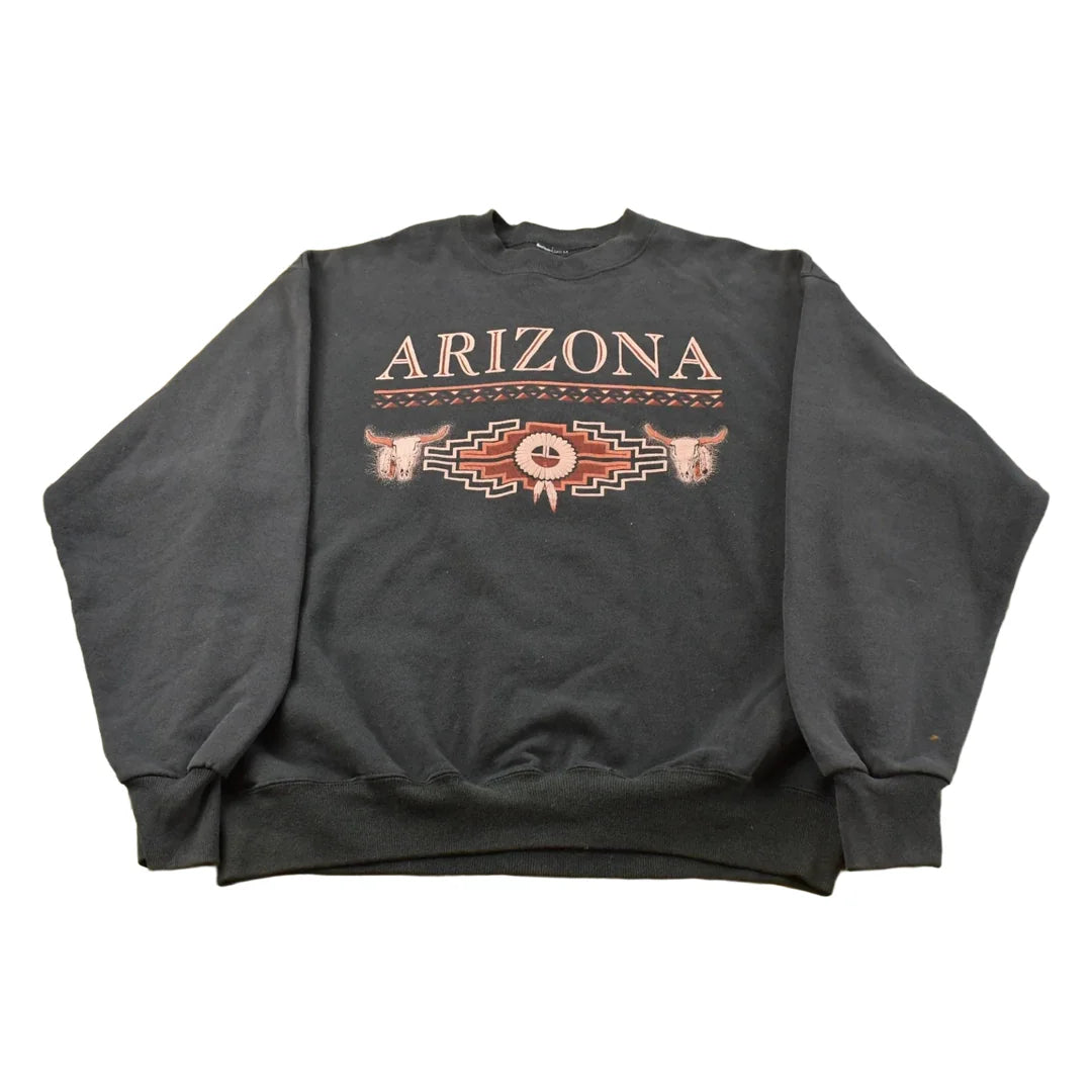 Vintage 1990s Arizona Native Art Crewneck Sweatshirt Men's XL from propervintagecanada