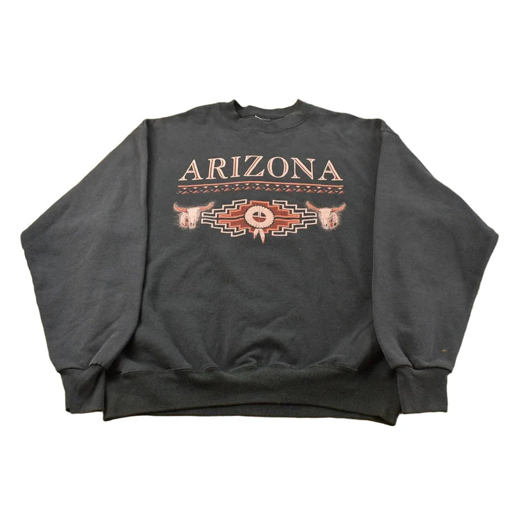 Vintage 1990s Arizona Native Art Crewneck Sweatshirt Men's XL from propervintagecanada