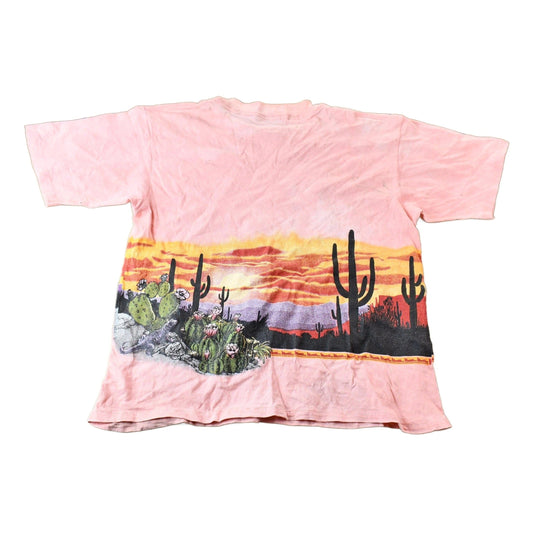 Vintage 1990s Arizona USA Western Desert Vista Souvenir Single Stitch Graphic T-Shirt Men's S from propervintagecanada