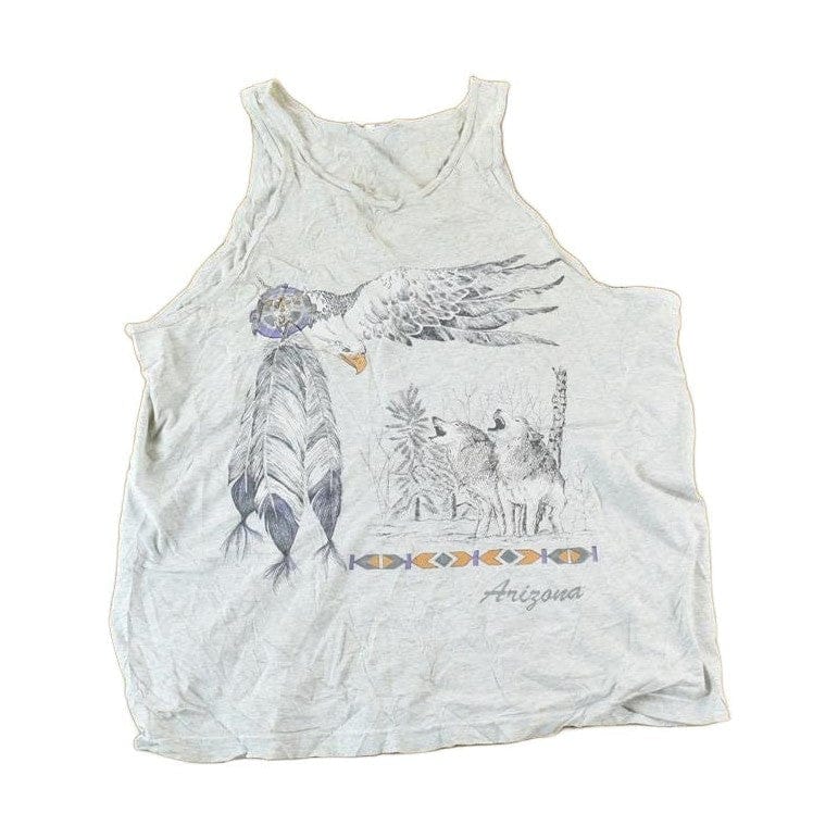 Vintage 1990s Arizona Wolf And Eagle Outdoors Tank Top Men's XL from propervintagecanada