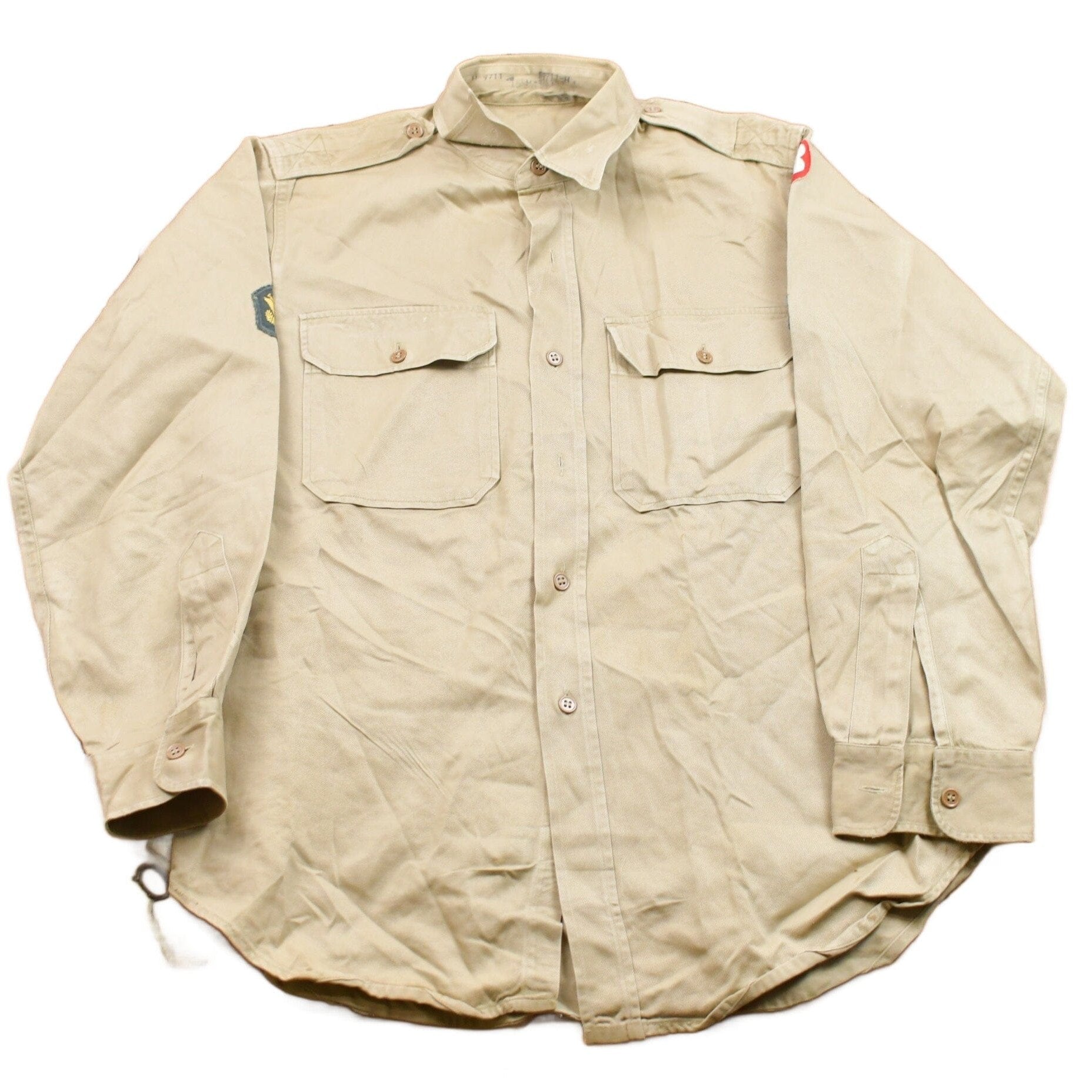 Vintage 1990s Army Button Up Shirt Men's MMen's Medium from propervintagecanada