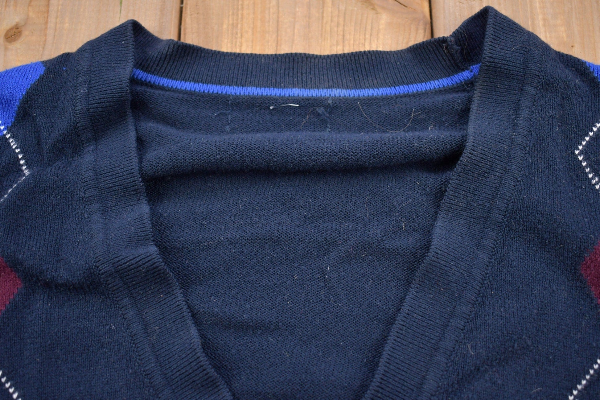 Vintage 1990s Arnold Palmer Argyle Cardigan Sweater from propervintagecanada