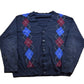 Vintage 1990s Arnold Palmer Argyle Cardigan Sweater from propervintagecanada