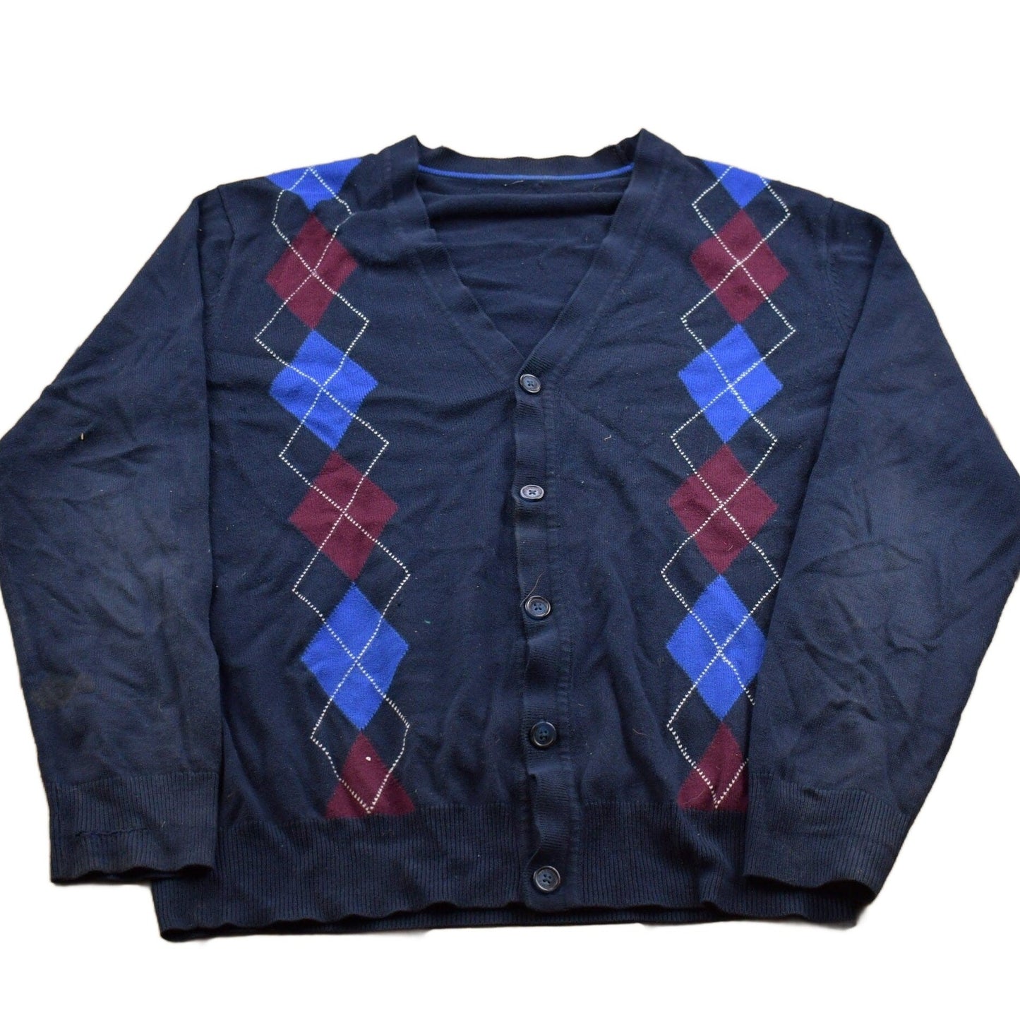 Vintage 1990s Arnold Palmer Argyle Cardigan Sweater from propervintagecanada