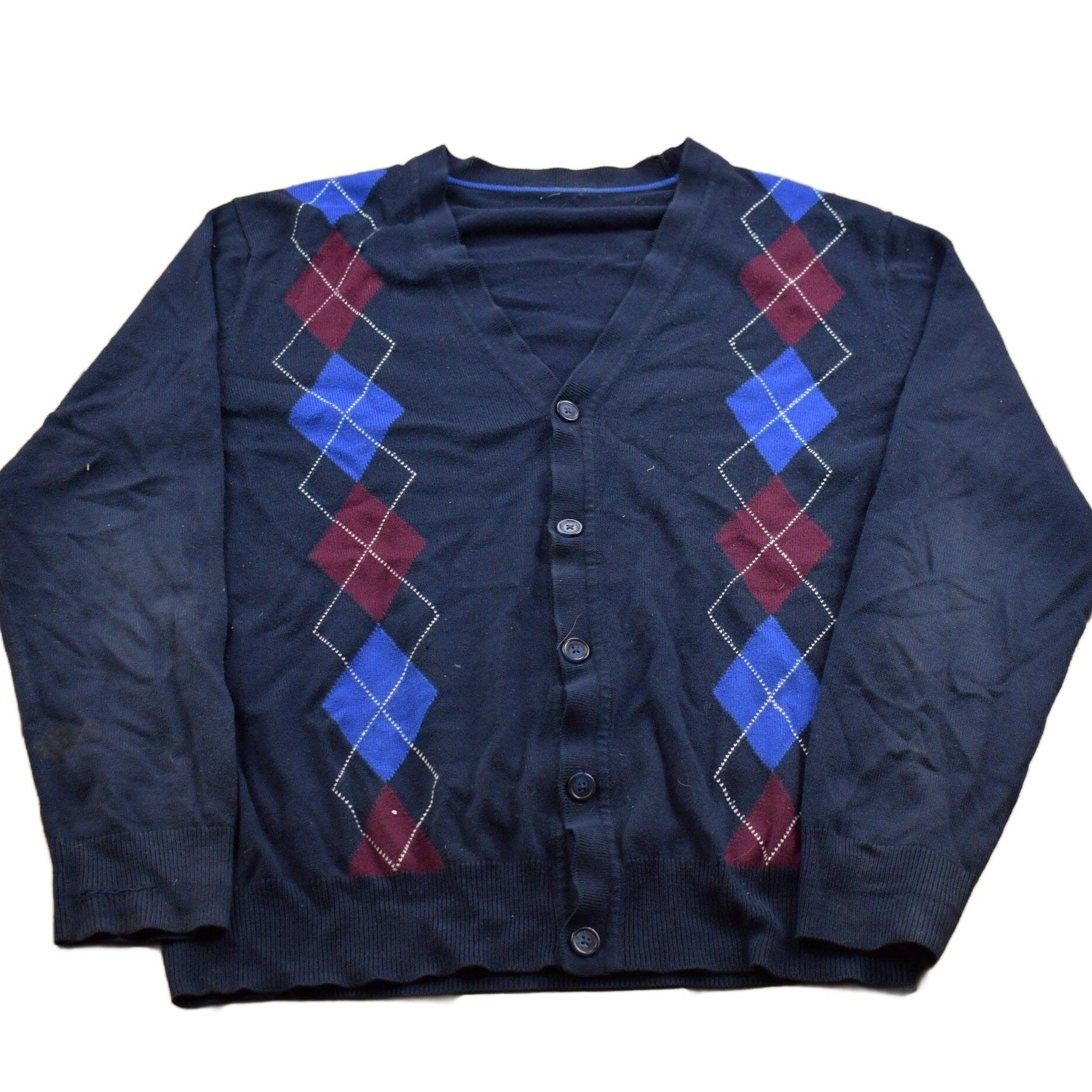 Vintage 1990s Arnold Palmer Argyle Cardigan Sweater from propervintagecanada