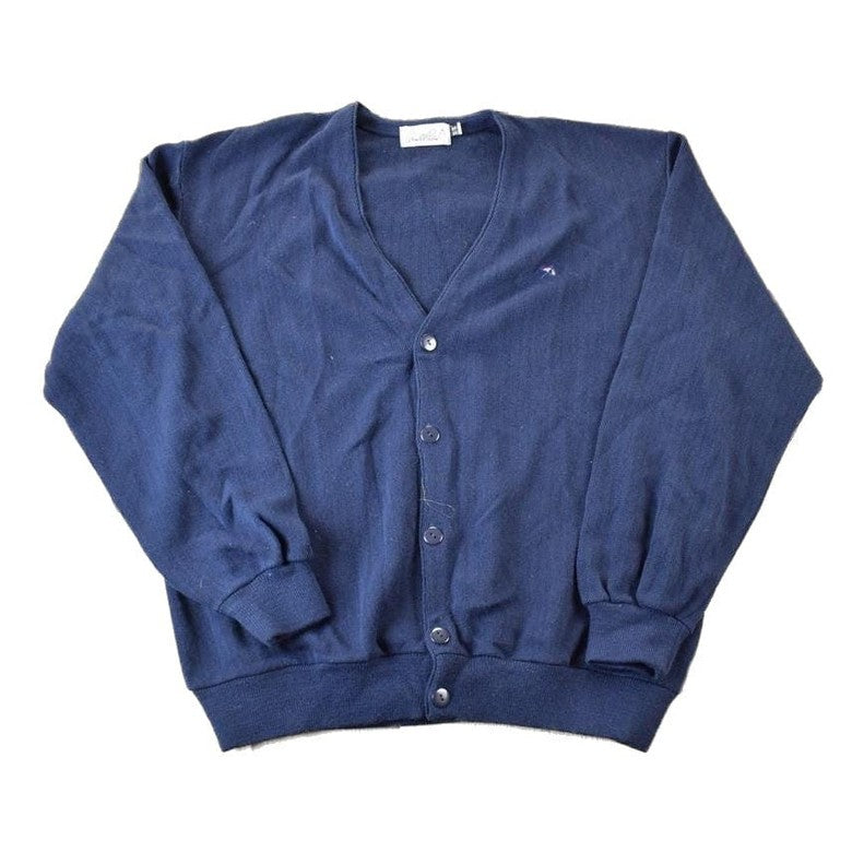 Vintage 1990s Arnold Palmer Knit Perfect Mild Distress Cardigan Sweater Made In USA from propervintagecanada